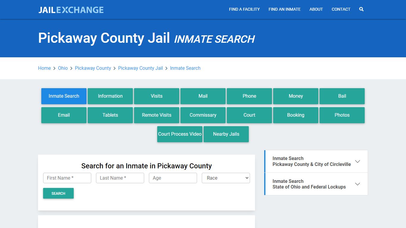 Pickaway County Jail, OH Inmate Search: Roster & Mugshots